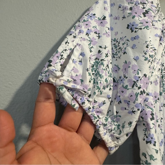 Crewcuts Floral Girls Dress Short Sleeve Cottagecore Peasant 10 - Picture 4 of 7